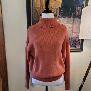 Philosophy Orange Turtleneck Sweater Large